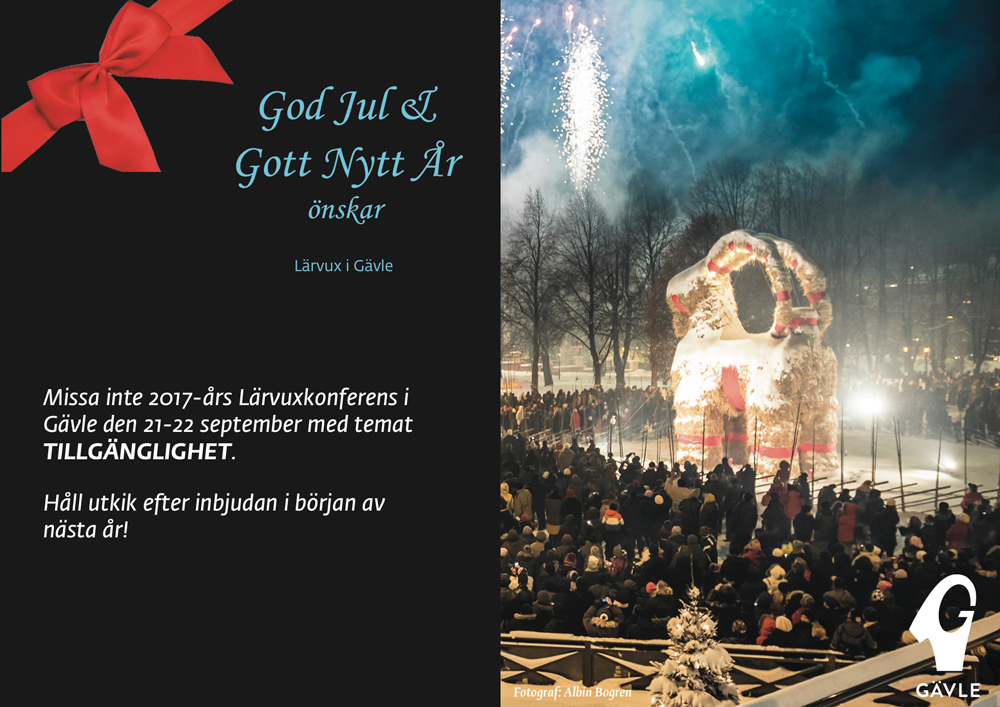 God Jul önskar Lärvux Gävle